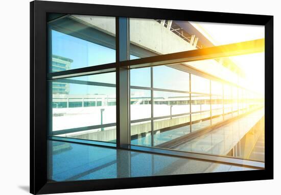 Windows in Modern Office Building-Aylandy-Framed Photographic Print