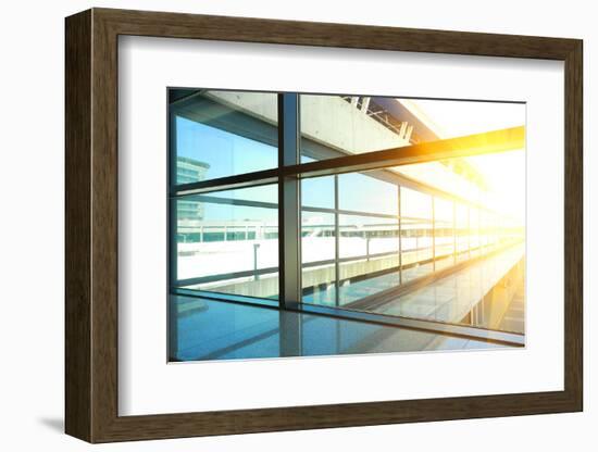 Windows in Modern Office Building-Aylandy-Framed Photographic Print