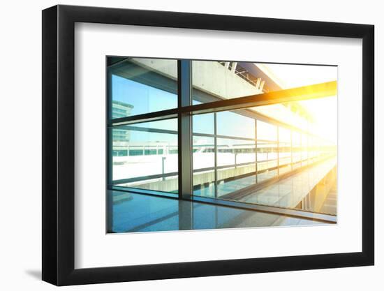 Windows in Modern Office Building-Aylandy-Framed Photographic Print