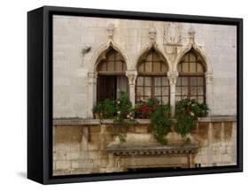 Windows in Porec, Croatia-null-Framed Stretched Canvas