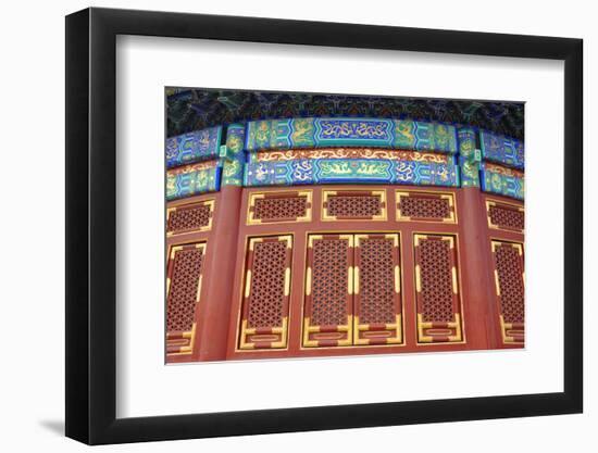 Windows in Temple of Heaven, Beijing, China-jiawangkun-Framed Photographic Print