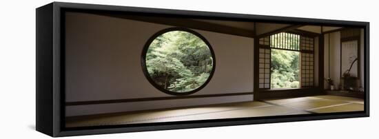 Windows of a Temple, Genkoan Temple, Takasaki, Gunma Prefecture, Honshu, Japan-null-Framed Stretched Canvas