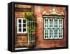 Windows Of Old Hamburg-George Oze-Framed Stretched Canvas