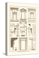 Windows of Palazzo Non Finito, Palace and House at Rome-J. Buhlmann-Stretched Canvas