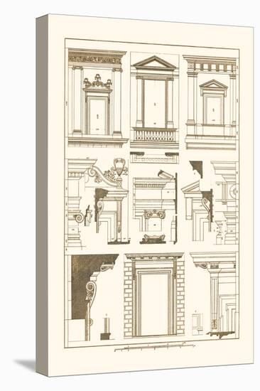 Windows of Palazzo Non Finito, Palace and House at Rome-J. Buhlmann-Stretched Canvas