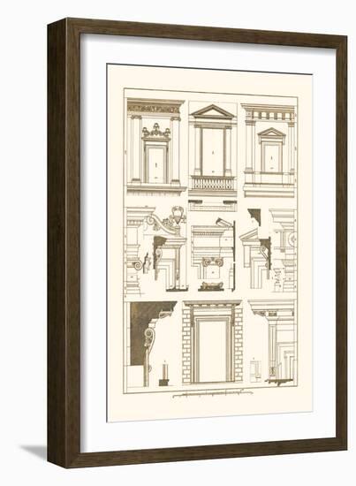 Windows of Palazzo Non Finito, Palace and House at Rome-J. Buhlmann-Framed Art Print