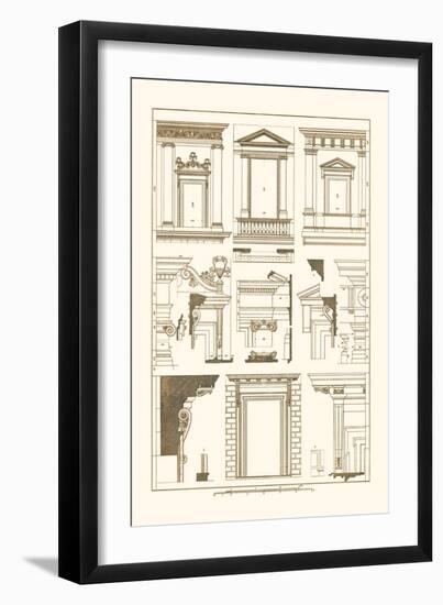 Windows of Palazzo Non Finito, Palace and House at Rome-J. Buhlmann-Framed Art Print