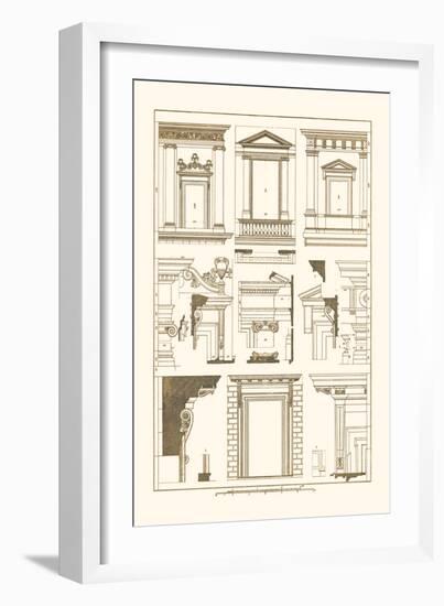 Windows of Palazzo Non Finito, Palace and House at Rome-J. Buhlmann-Framed Art Print