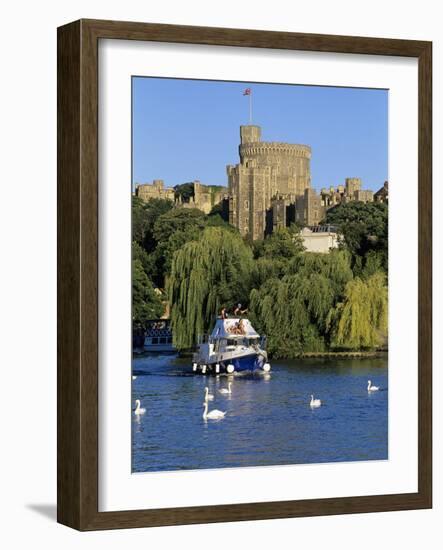 Windsor Castle and River Thames, Windsor, Berkshire, England, United Kingdom, Europe-Stuart Black-Framed Photographic Print