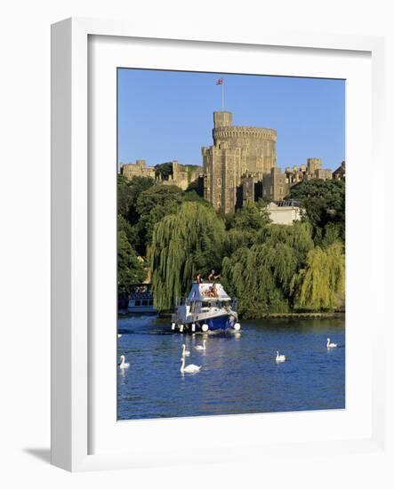 Windsor Castle and River Thames, Windsor, Berkshire, England, United Kingdom, Europe-Stuart Black-Framed Photographic Print