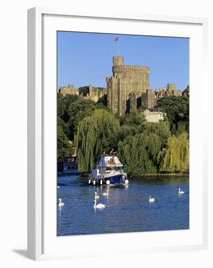 Windsor Castle and River Thames, Windsor, Berkshire, England, United Kingdom, Europe-Stuart Black-Framed Photographic Print