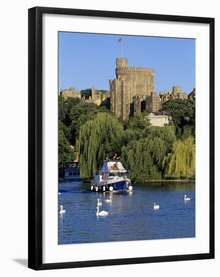 Windsor Castle and River Thames, Windsor, Berkshire, England, United Kingdom, Europe-Stuart Black-Framed Photographic Print