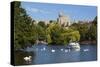 Windsor Castle and River Thames, Windsor, Berkshire, England, United Kingdom, Europe-Stuart Black-Stretched Canvas