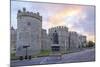 Windsor Castle and Statue of Queen Victoria at Sunrise, Windsor, Berkshire, England-Charlie Harding-Mounted Photographic Print