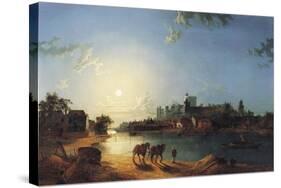 Windsor Castle by Moonlight-Henry Pether-Stretched Canvas