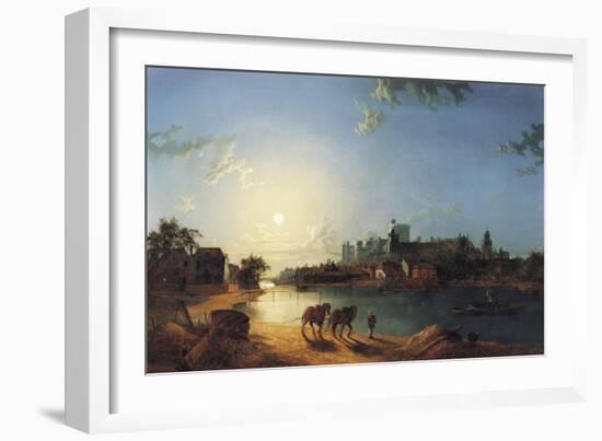 Windsor Castle by Moonlight-Henry Pether-Framed Giclee Print