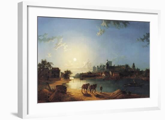 Windsor Castle by Moonlight-Henry Pether-Framed Giclee Print