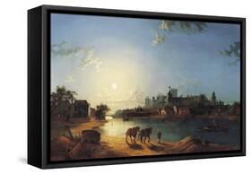 Windsor Castle by Moonlight-Henry Pether-Framed Stretched Canvas