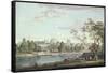 Windsor Castle, from across the Thames-Paul Sandby-Framed Stretched Canvas