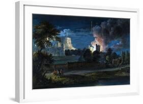 Windsor Castle from Datchet Lane on a Rejoicing Night-Paul Sandby-Framed Giclee Print