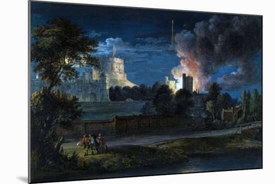 Windsor Castle from Datchet Lane on a Rejoicing Night-Paul Sandby-Mounted Giclee Print