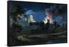 Windsor Castle from Datchet Lane on a Rejoicing Night-Paul Sandby-Framed Stretched Canvas