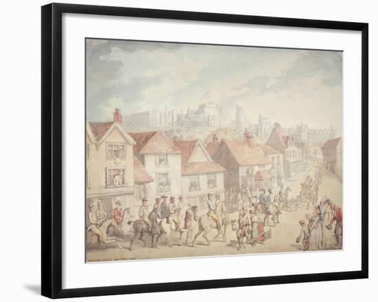 Windsor Castle from Eton Town, 1800-Thomas Rowlandson-Framed Giclee Print