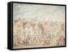 Windsor Castle from Eton Town, 1800-Thomas Rowlandson-Framed Stretched Canvas