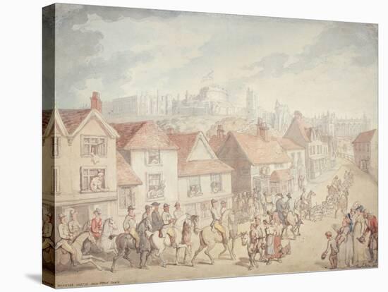 Windsor Castle from Eton Town, 1800-Thomas Rowlandson-Stretched Canvas