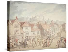 Windsor Castle from Eton Town, 1800-Thomas Rowlandson-Stretched Canvas