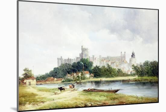 Windsor Castle from the Brocas Meadows, 1854-Alfred Vickers-Mounted Giclee Print