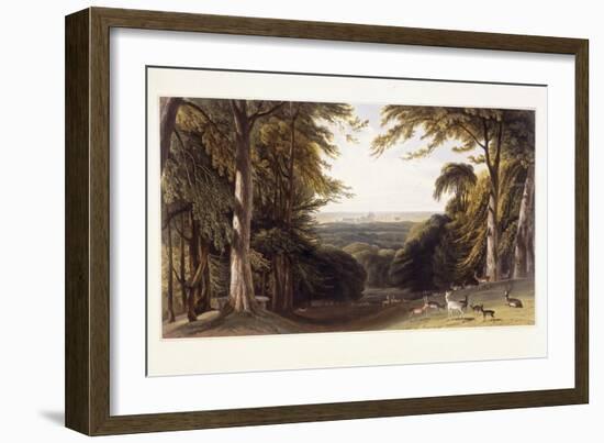 Windsor Castle from the Deer Park, C.1827-1829-William Daniell-Framed Giclee Print