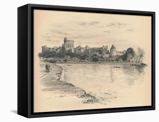 Windsor Castle from the River, 1902-Thomas Robert Way-Framed Stretched Canvas