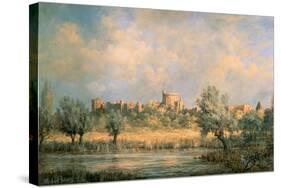 Windsor Castle: from the River Thames-Richard Willis-Stretched Canvas