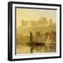 Windsor Castle from the Thames (Oil on Millboard)-William Daniell-Framed Giclee Print