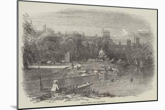 Windsor Castle, from the Thames-null-Mounted Giclee Print
