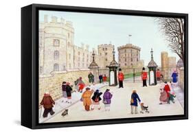 Windsor Castle Hill-Gillian Lawson-Framed Stretched Canvas