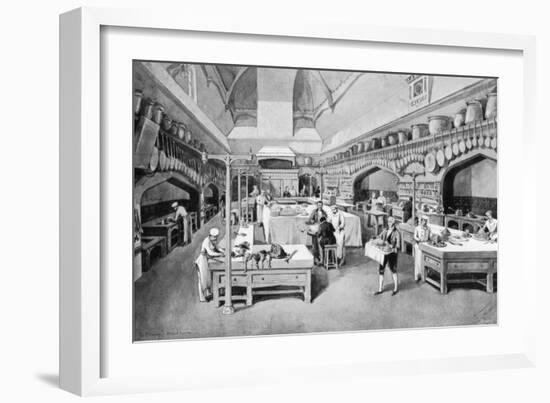 Windsor Castle Kitchen at Christmas, 1894-William Simpson-Framed Giclee Print