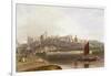 Windsor Castle, River Meadow on Thames, from Views of Windsor, Eton and Virginia Water, c.1827-30-Thomas & William Daniell-Framed Giclee Print