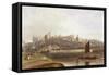 Windsor Castle, River Meadow on Thames, from Views of Windsor, Eton and Virginia Water, c.1827-30-Thomas & William Daniell-Framed Stretched Canvas