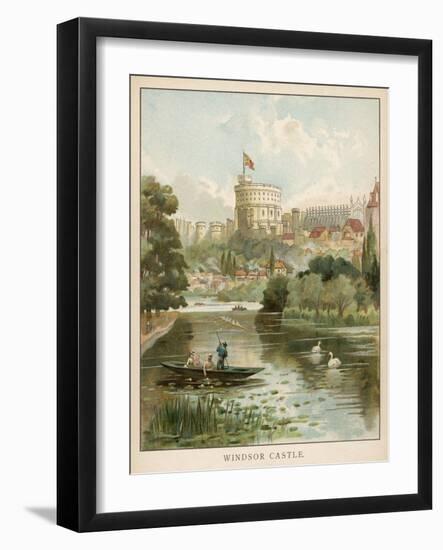 Windsor Castle, Seen across the River-null-Framed Art Print