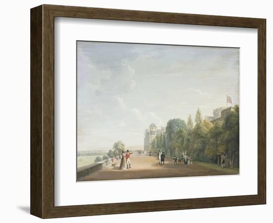 Windsor Castle: the North Terrace Looking East, with Elegant Figures, 1803-Paul Sandby-Framed Giclee Print