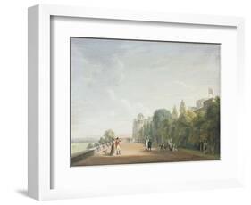 Windsor Castle: the North Terrace Looking East, with Elegant Figures, 1803-Paul Sandby-Framed Giclee Print