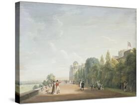 Windsor Castle: the North Terrace Looking East, with Elegant Figures, 1803-Paul Sandby-Stretched Canvas