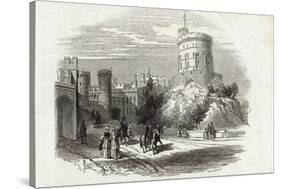 Windsor Castle - the Round Tower, from The Illustrated London News, 26th September 1846-null-Stretched Canvas
