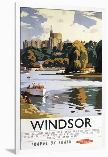 Windsor, England - British Railways Windsor Castle Thames Poster-Lantern Press-Framed Art Print