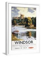 Windsor, England - British Railways Windsor Castle Thames Poster-Lantern Press-Framed Art Print