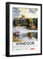 Windsor, England - British Railways Windsor Castle Thames Poster-Lantern Press-Framed Art Print