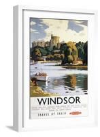 Windsor, England - British Railways Windsor Castle Thames Poster-Lantern Press-Framed Art Print