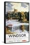 Windsor, England - British Railways Windsor Castle Thames Poster-Lantern Press-Framed Stretched Canvas